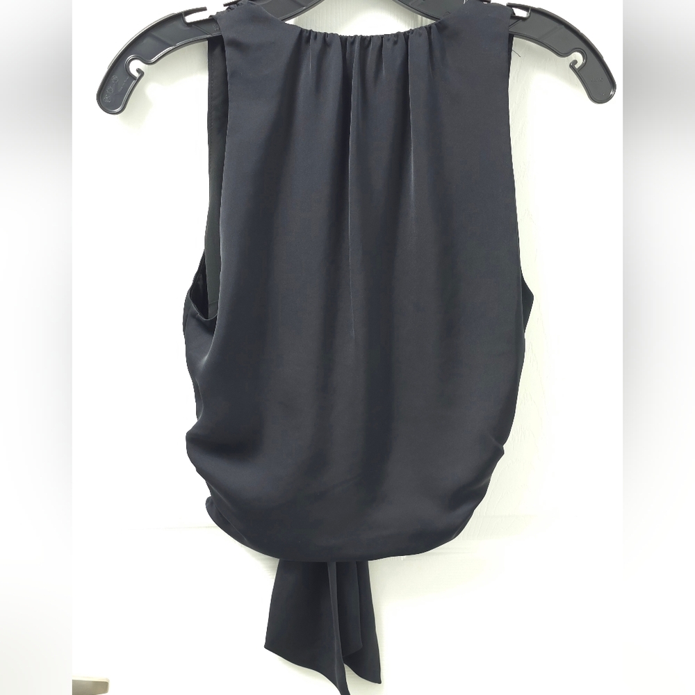 Ramy Brook Women's Black Satin Sleeveless Blouse Top Size XS NEW $295 Albert NWT - Picture 4 of 7